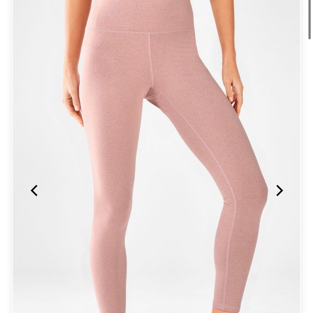 Fabletics High Waisted 7/8 Pink Leggings NWOT